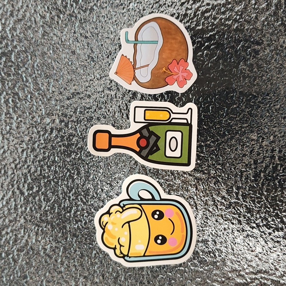 Stickers - Adult Beverage Pack - Set of 3 - Bag #6 - NWOT